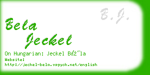 bela jeckel business card